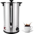 thumbnail image 1 of Commercial 304 Stainless Steel Coffee Urn, 15L Large Capacity Coffee Maker with Plastic Filter Coffee Dispenser Double-Layer Barrel Wall Keep Heat Beverage Dispenser, (15L, 1.4KW), 1 of 9