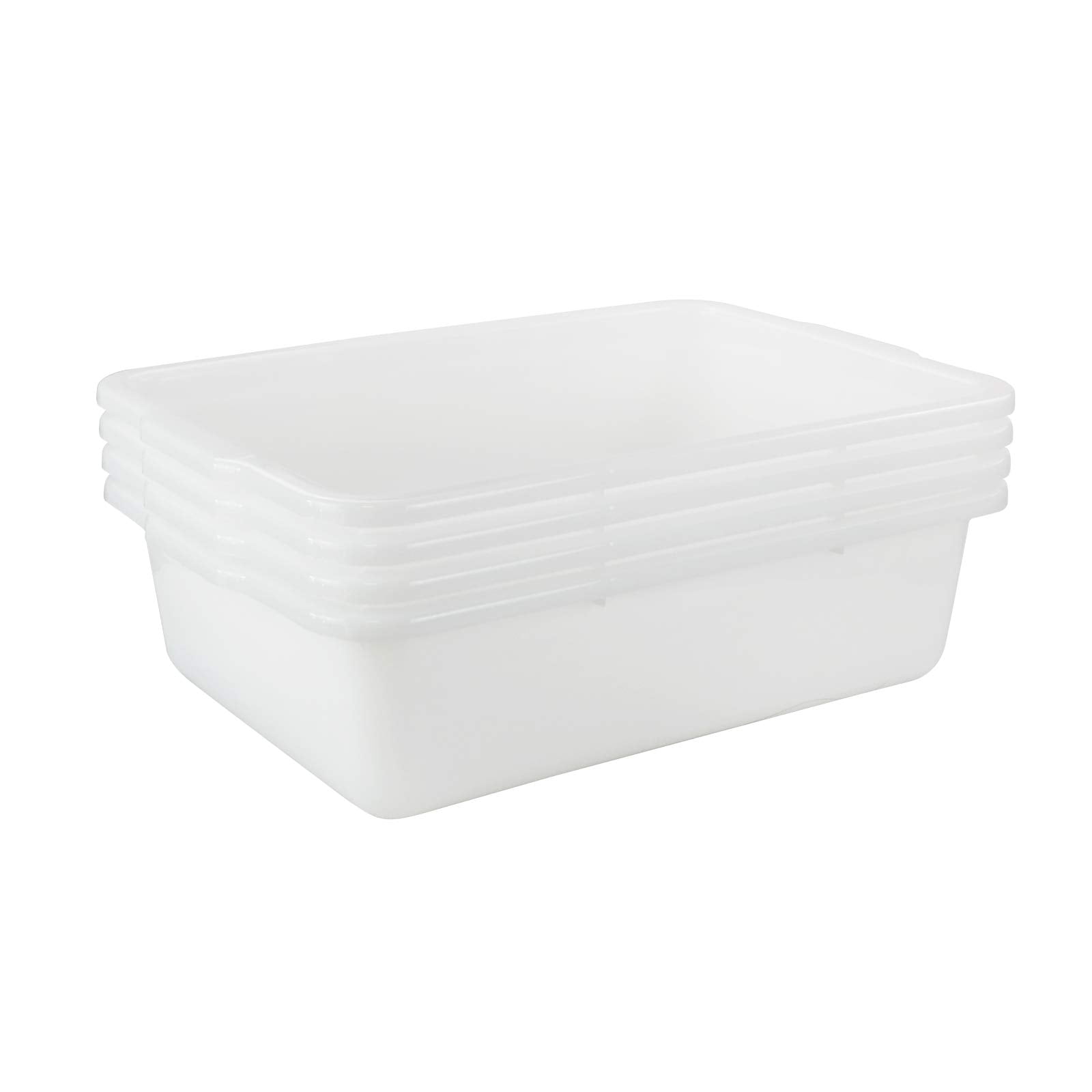 Commercial 32 Liter Bus Tubs 4-Pack, Heavy Duty Plastic Storage ...