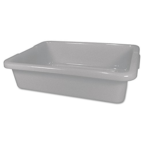 Commercial 3349 4-5/8-Gallon Capacity, 20" Length x 15" Width x 5" Height, Gray Color, High-Density Polyethylene Bus and Utility Box