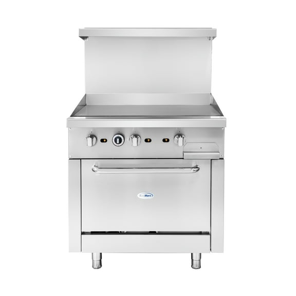 Commercial 36" Oven with 36" Griddle Top with 90000 BTU