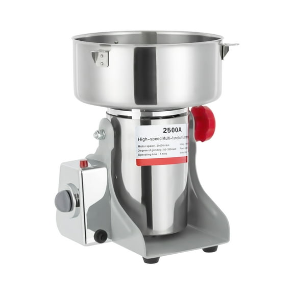 Commercial 4500W Electric Grain Mill with 2500g Capacity, High-Speed Motor, 50-300 Mesh Grinding, and Stainless Steel Construction