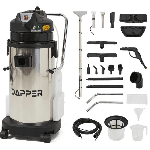 Commercial 5 in 1 Wet Dry Vacuum Steam Cleaner Carpet Upholstery Extractor 100 PSI 176 F Steam 10.5 Gal Recovery Tank