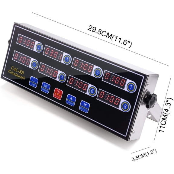 Commercial 8-Channel Digital Kitchen Timer with Loud Alarm and LED Display for Restaurant Cooking