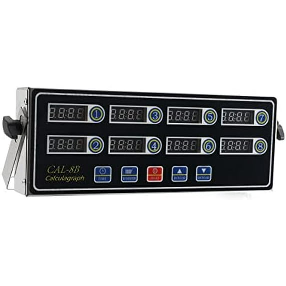 Commercial 8 Channel Kitchen Timer Restaurant Digital Timers for Cooking, Deep Fryer Timer Food Cooking Professional Loud Alarm Cooking Reminder for Food Truck Fryer Bakery Coffee