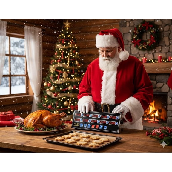 Commercial 8 Channels Digital Kitchen Timer Stainless Steel Loud Alarm for Restaurant