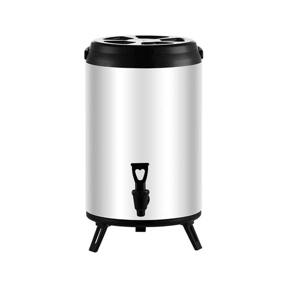 Commercial 8 Liter Drink Distributor Including Stream And Spume Layer For Gatherings And Coffeehouses White Rustless