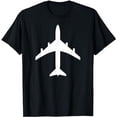 thumbnail image 1 of Commercial Airplane Shadow Design Aviation T-Shirt, 1 of 5