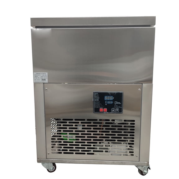 Commercial Automatic Cylindrical Ice Brick Maker with 6 Buckets and Stainless Steel Tube Condenser for Bars Restaurants Kitchens