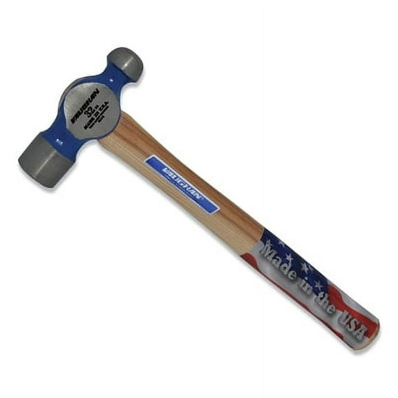 Commercial Ball Pein Hammer, Hickory Handle, 15-1/8 In Oal, Forged Steel 32 Oz Head | Bundle of 5 Each