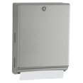 thumbnail image 1 of Commercial Bathroom Paper Towel Dispenser, Durable Stainless Steel Wall Mount Holder, 400 C-Fold 525 Multifold Capacity, Low Reserve Indicator, Tumbler Lock, 1 of 6