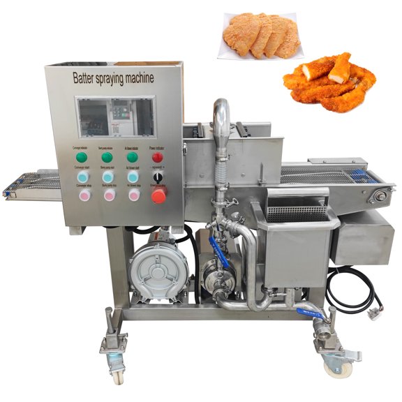Commercial Battering and Breading Machine Automatic Coating Machine for Chicken Meat Cutlet