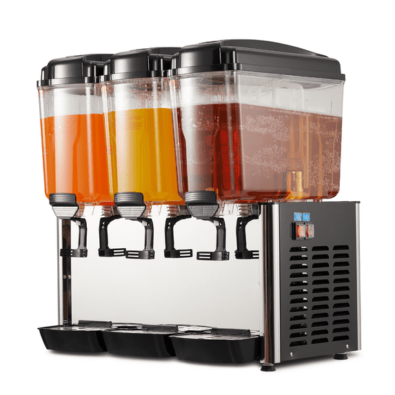 Commercial Beverage Dispenser, 14.25 Gallon 3 Tanks Drink Dispenser for Cold Drink Restaurant Hote