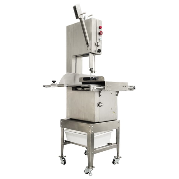 Commercial Bone Sawing Machine Frozen Meat Cutter Beef Pork Lamb Ham Bandsaw Machine 110V 9.84in Cutting Thickness