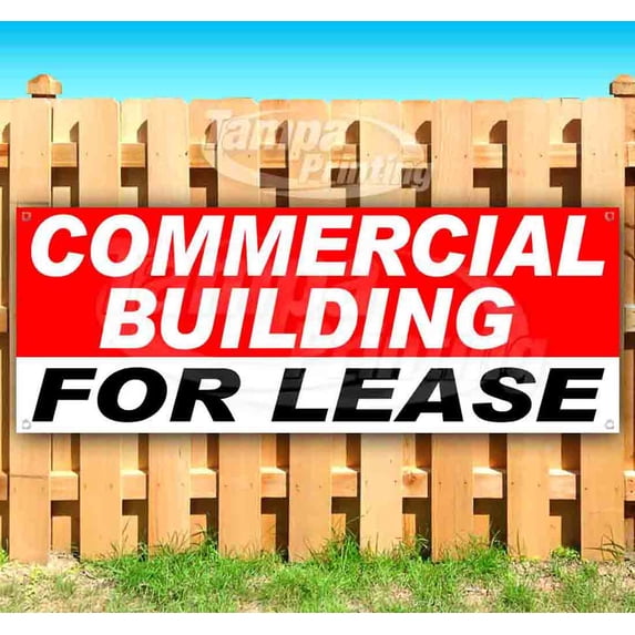 Commercial Building For Lease 13 oz Vinyl Banner With Metal Grommets
