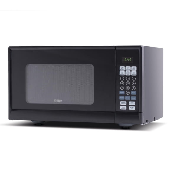 Commercial Chef 0.9 cu ft Counter Top Microwave, Black