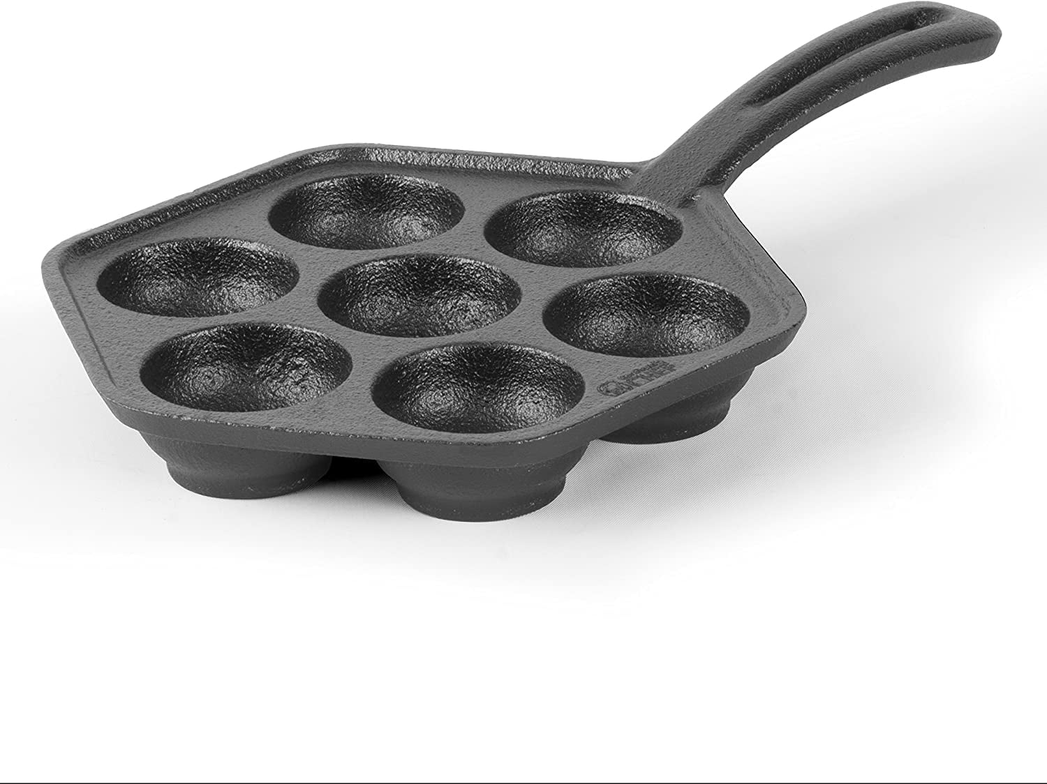 Preseasoned Cast Iron Danish Aebleskiver Pan for Pancake Puffs