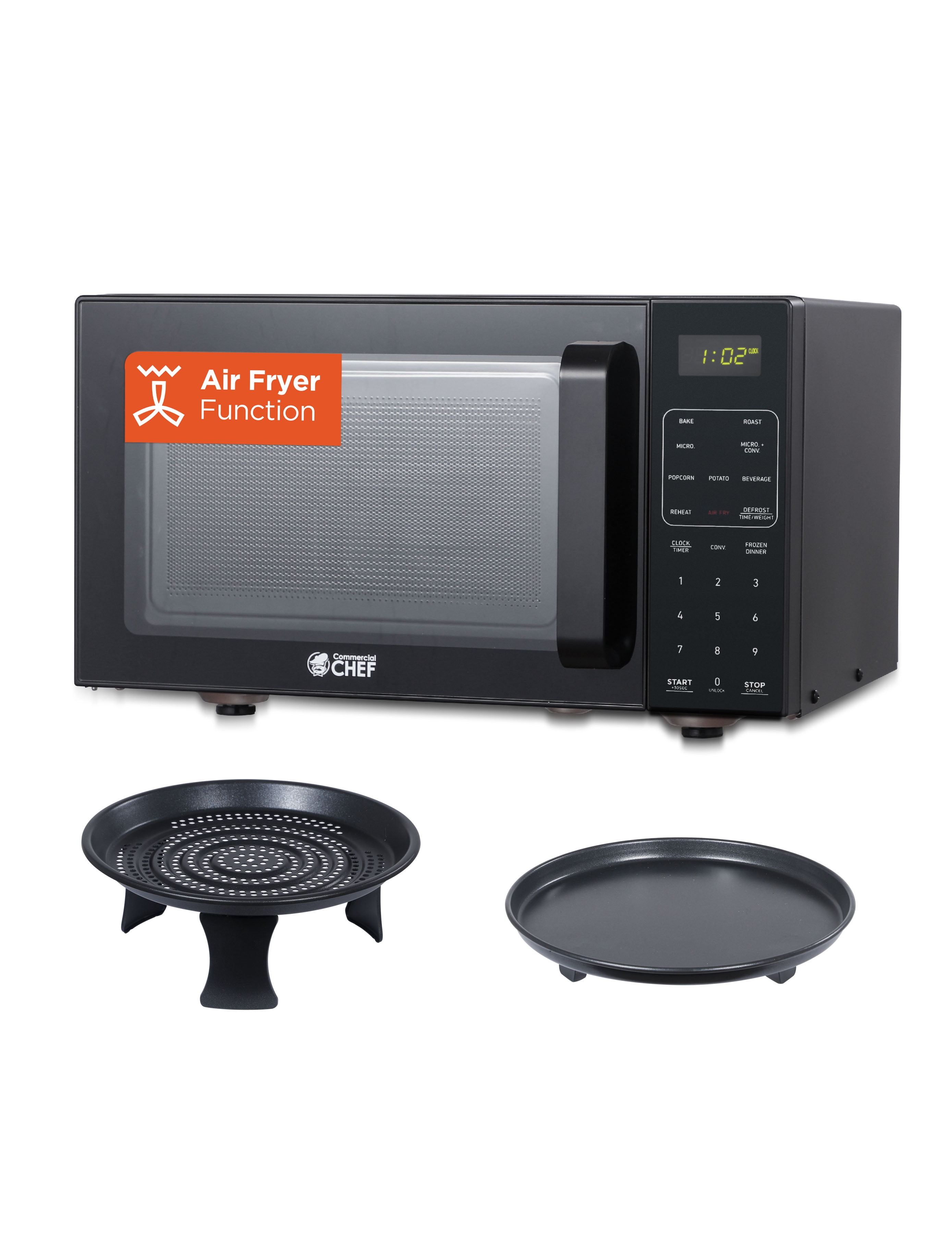Black 0.9 Cu. Ft. Convection Microwave Air Fryer Combo