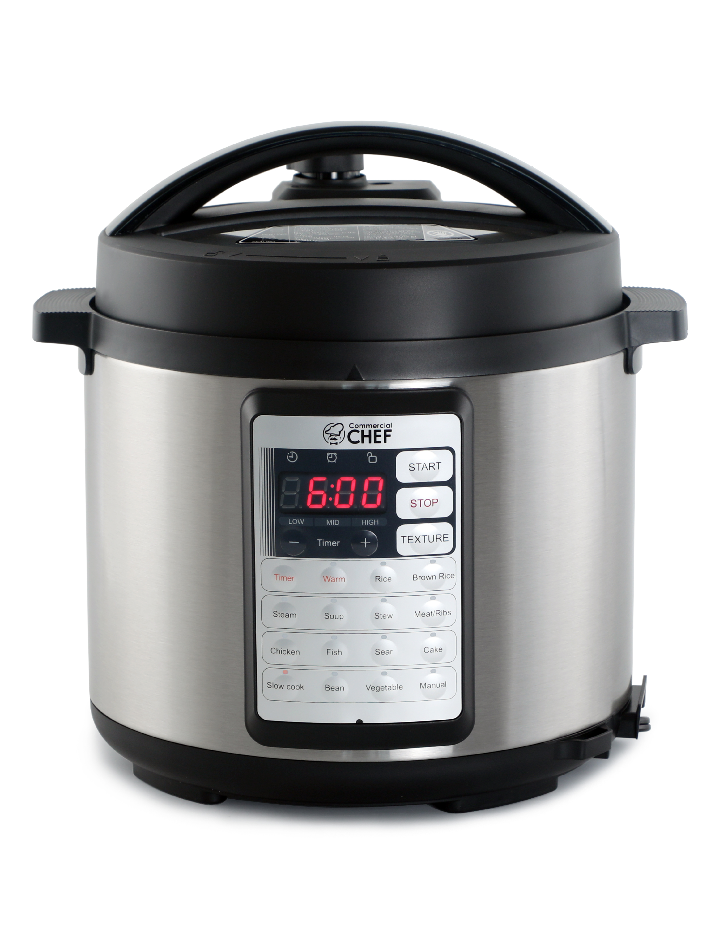 Commercial Chef 6.3-Quart 13-in-1 Electric Pressure Cooker, Stainless Steel - image 1 of 6