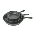 thumbnail image 1 of Commercial Chef CHCI03PK Pre-Seasoned 3-Piece Cast Iron Skillet Set, 1 of 7