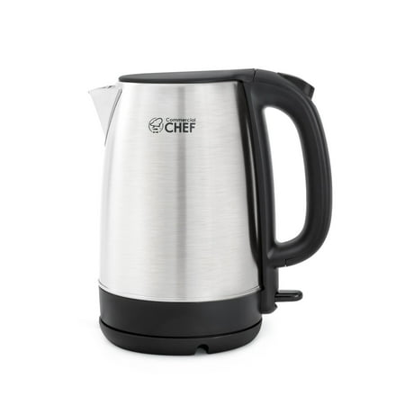 Commercial Chef CHK17M3SS Stainless Steel 1.7 L Cordless Kettle