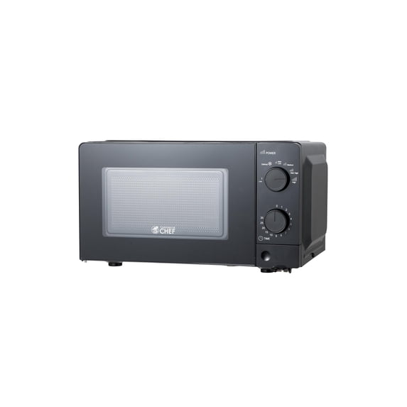 Commercial Chef CHM660B 0.6 cu. ft. Microwave Oven, 600 Watt Counter Top Rotary, Black