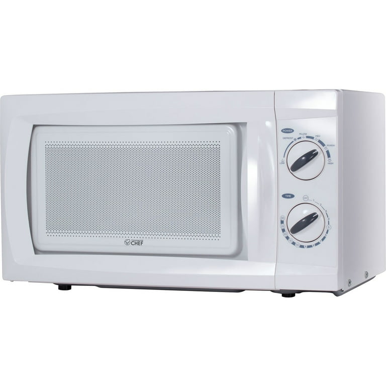 COMMERCIAL CHEF 0.6 Cubic Foot Microwave with 6 Power Levels,  Small Microwave with Grip Handle, 600W Countertop Microwave with 30 Minute  Timer and Mechanical Dial Controls, Black : Everything Else