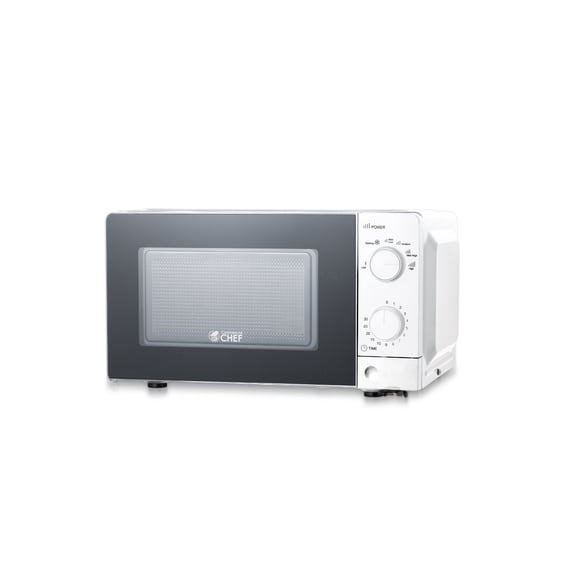 Commercial Chef CHM660W 0.6 cu. ft. Microwave Oven, 600W Countertop Rotary, White