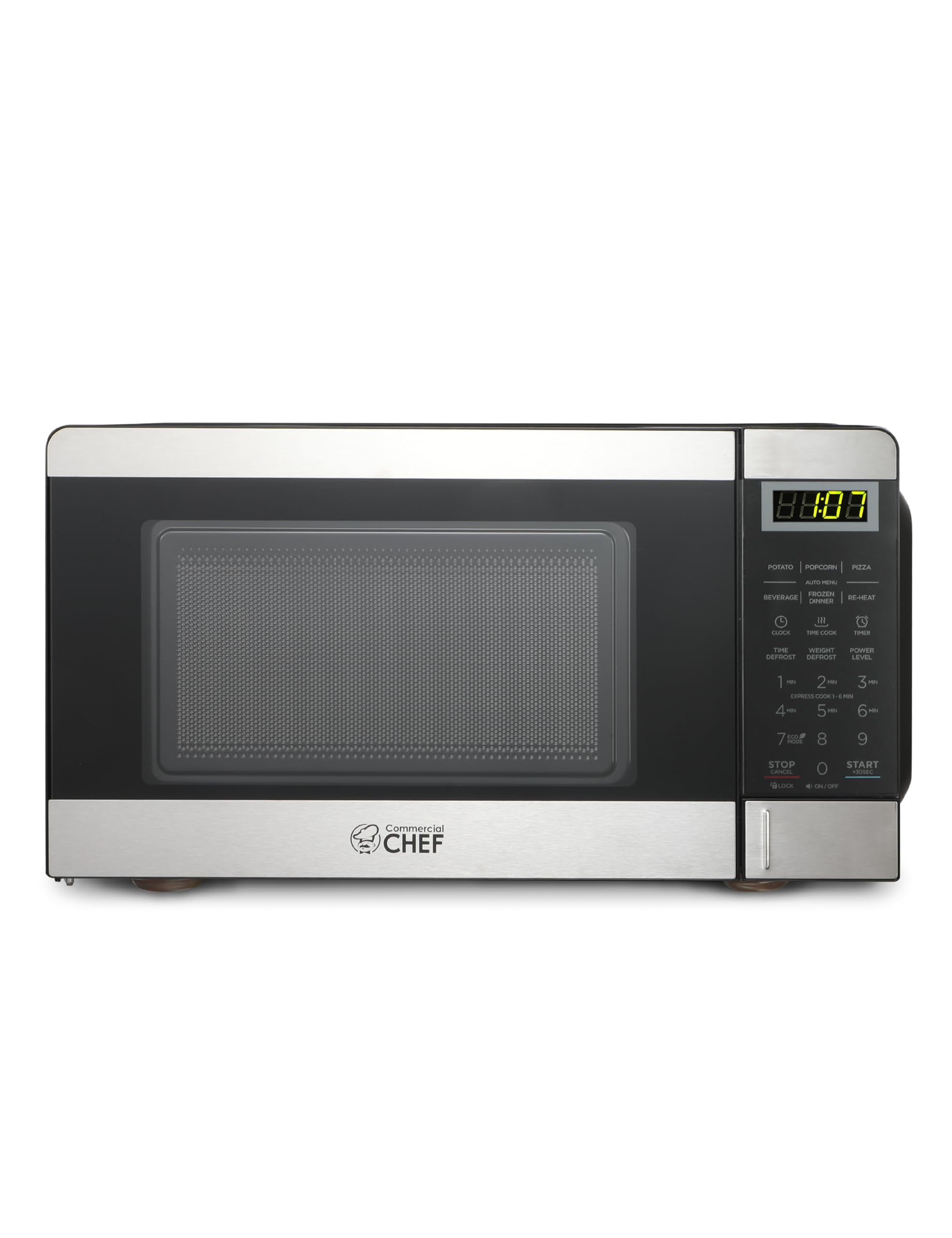 Compact Stainless Steel Microwave Oven for RV with Digital Display