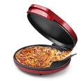 thumbnail image 1 of Commercial Chef 12” Pizza Maker with Variable Temperature, Quesadilla Maker with Non-Stick Baking Plates, Indoor Electric Grill, 1500 Watts, CHPM12R, Red, 1 of 7