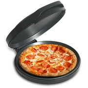 Commercial Chef 12 Pizza Maker with Variable Temperature, Quesadilla Maker with Non-Stick Baking Plates, 1500 Watts, CHQP12R, Black