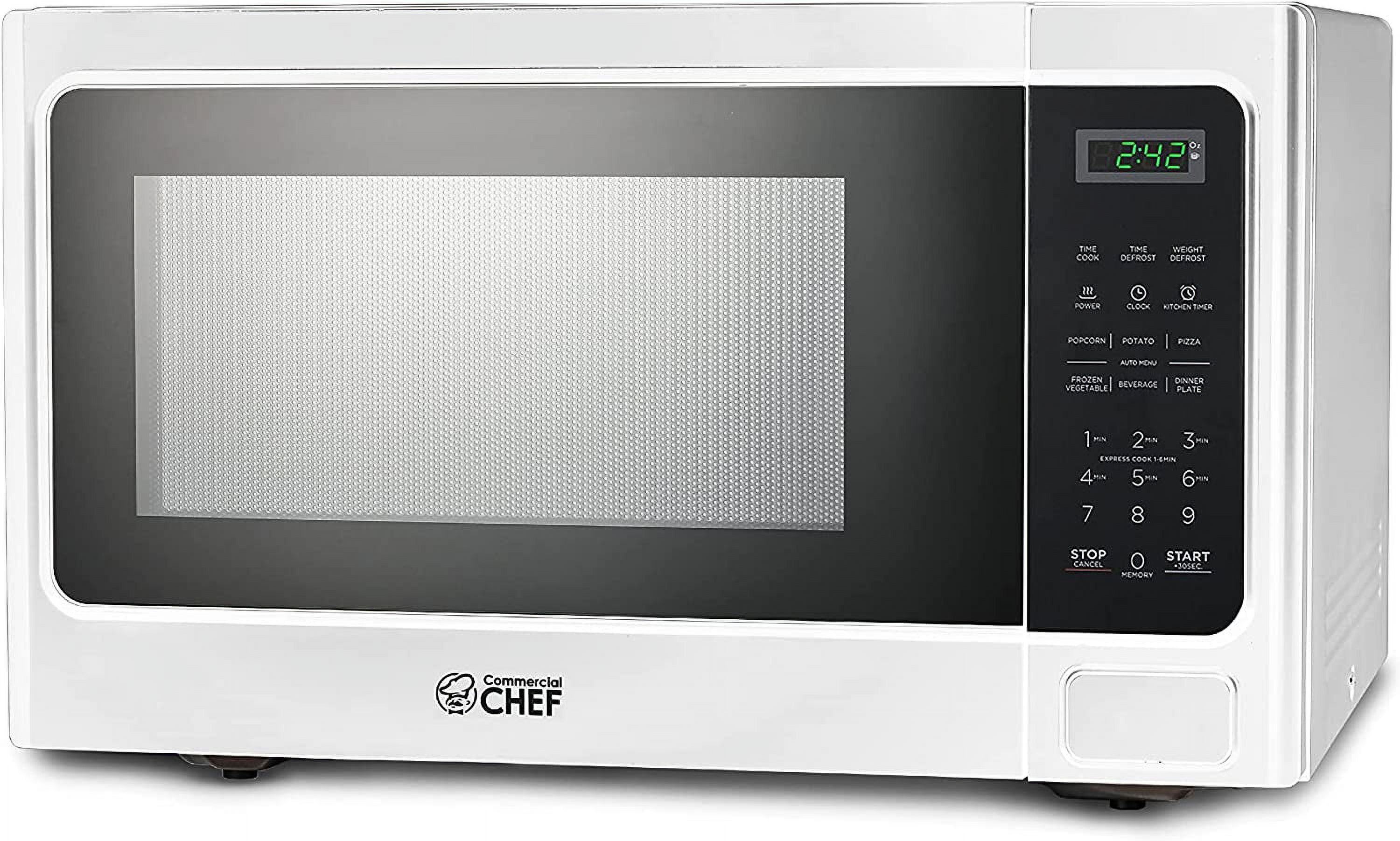 Commercial Chef Countertop Microwave 1.1 Cubic Feet Black With