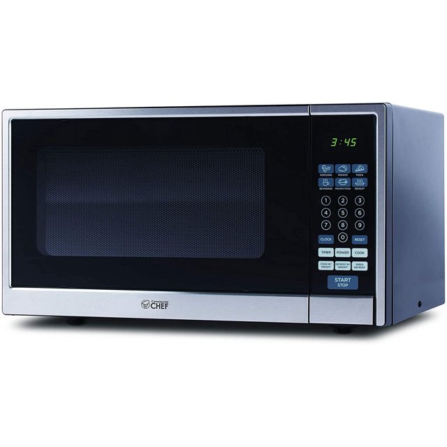 Commercial Chef Countertop Microwave 1.1 Cubic Feet Black With