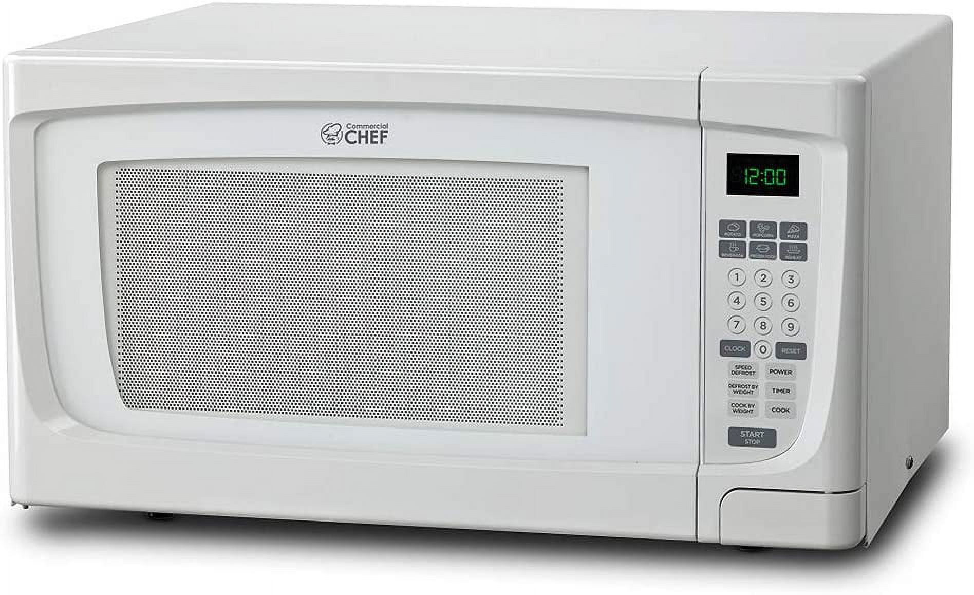 Commercial Chef Countertop Microwave 1.1 Cubic feet White