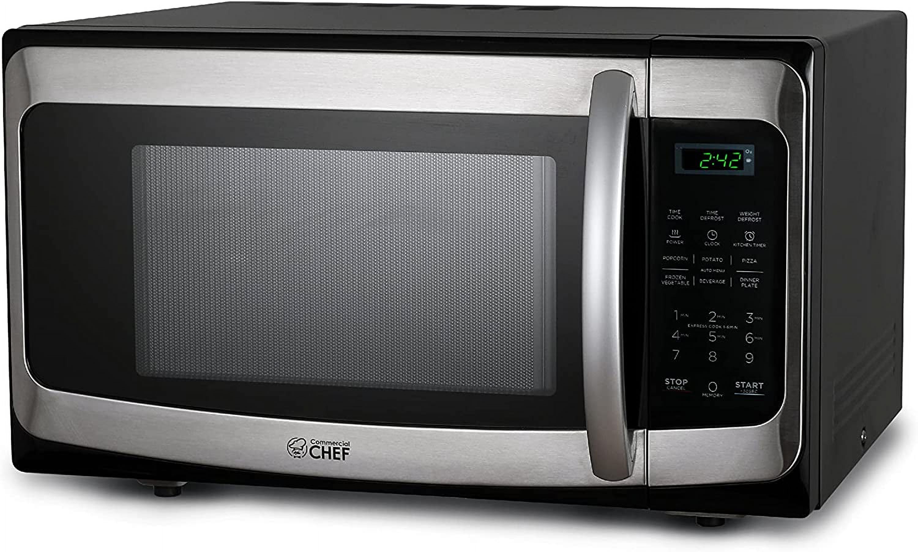 Commercial Chef Countertop Microwave 1.1 Cubic feet White