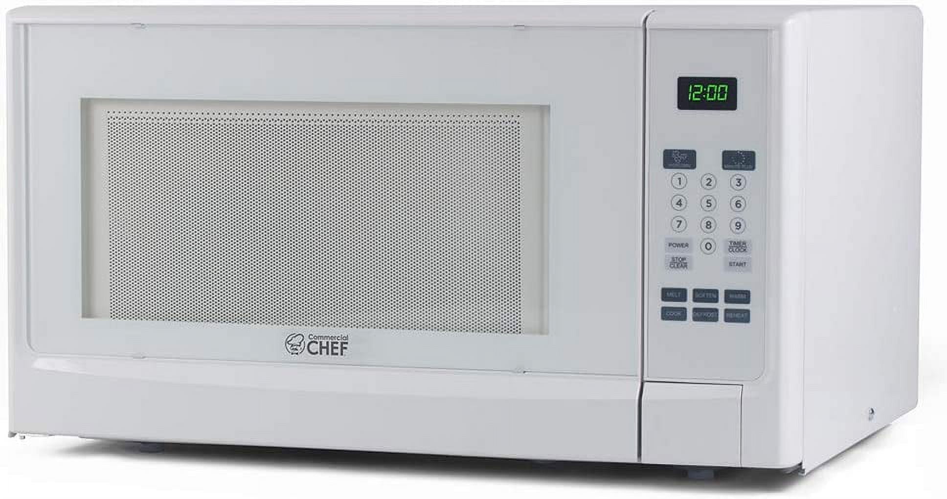 Commercial Chef Countertop Microwave 1.1 Cubic feet White