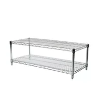 Commercial Chrome Wire Shelving 24"x60" (2 Shelf Unit) 18" Height