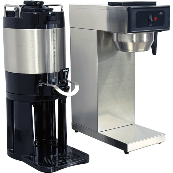 Commercial Coffee Brewer & 1 Thermal Server Combo – 1.5 Gallon Insulated Coffee Brewing System