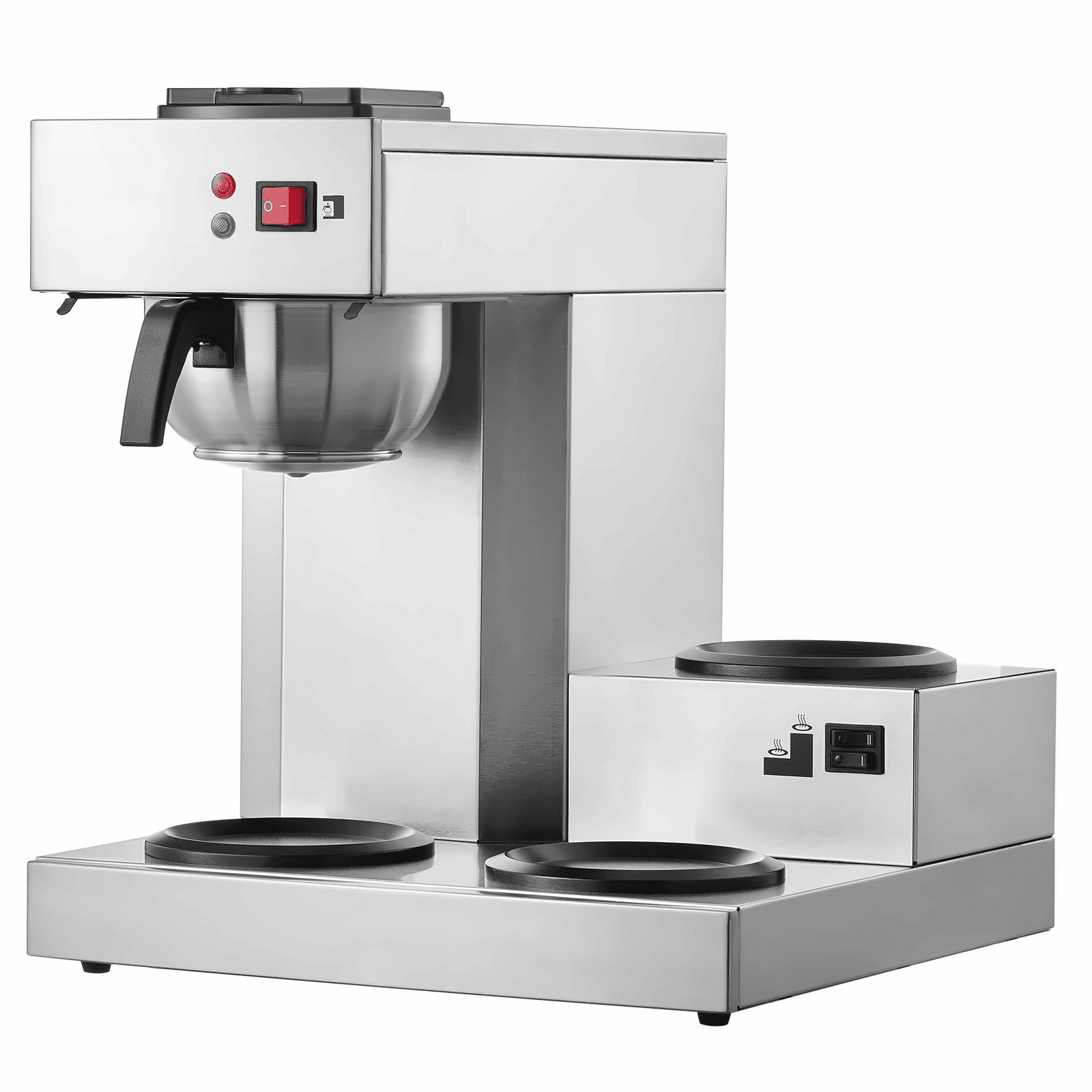 Commercial Coffee Maker 12 Cup, Office Drip Coffee Machine with 3 Carafes