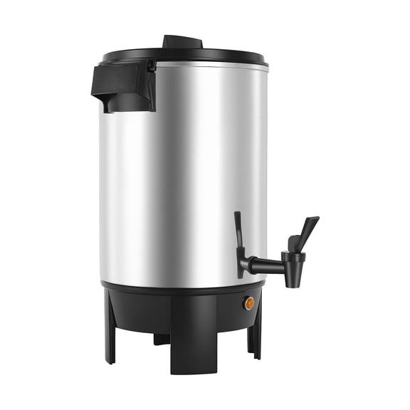 Commercial Coffee Urn 30 Cup 152oz Hot Beverage Dispenser with Dripless Faucet 1090W Quick-Brewing Coffee Maker Automatic Temperature Control for Catering Party Church Restaurant