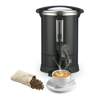 Miumaeov Coffee Urn Dispenser 5.2L/175Oz 304 Stainless Steel 1000W Fast Heating Silver Thermos Urn for Hot/Cold Water Party Chocolate Drinks, Size