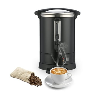 Perossia Commercial Grade Stainless Steel Coffee Urn 80-Cup  12L Double Wall Large Coffee Maker with Percolator Hot Water Dispenser for  Catering Party Office Wedding: Coffee Urns