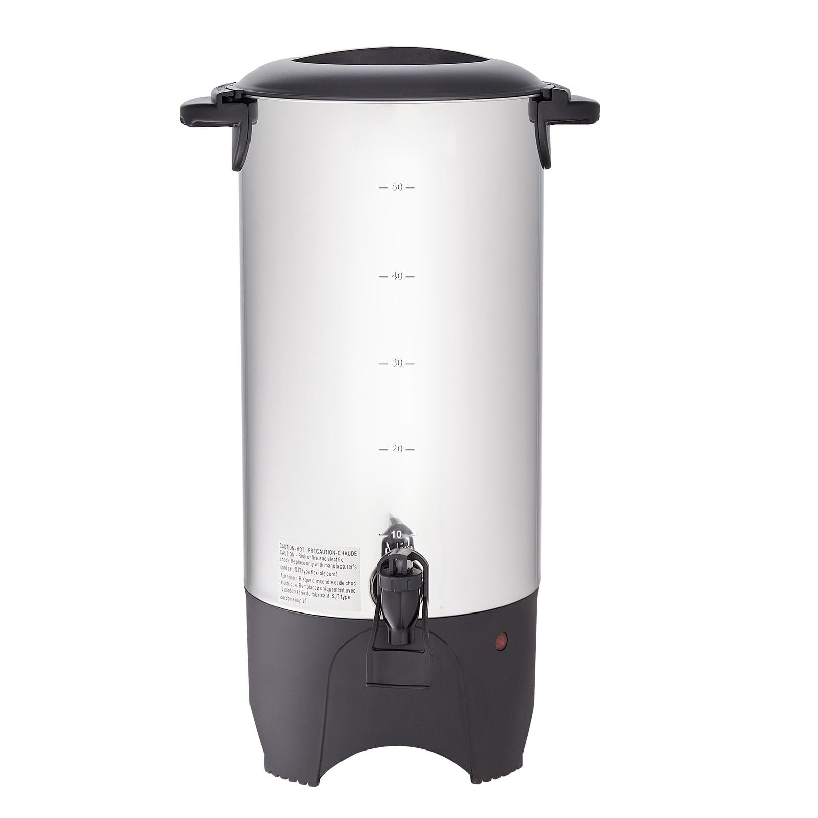 Commercial Coffee Urn 50 Cups 1000W Stainless Steel for Office Restaurant Party