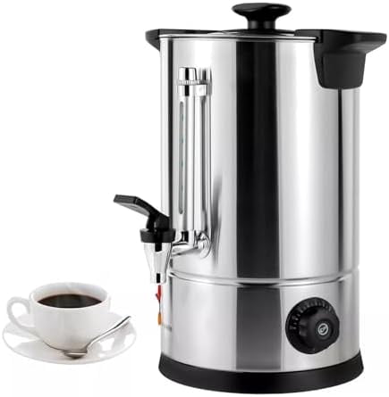 Commercial Coffee Urn 8L/2.11gal - Stainless Steel Hot Water Beverage Dispenser
