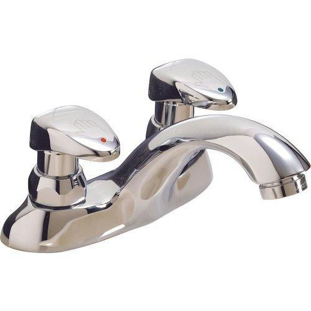 Commercial Commercial Two Handle Metering Slow-Close Bathroom Faucet in ...