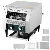 Commercial Conveyor Toaster, 300 Slices/H, 1800W 110v, 7 Temperature Settings, Commercial Toasters for Restaurant/Home, With Timer, for Bun Bagel Bread
