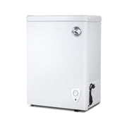Commercial Cool 1.8 Cu. Ft. Compact Chest Freezer, Deep Freezer for Frozen Food Storage, Removable Storage Basket, R600a Refrigerant, CCFW18, White