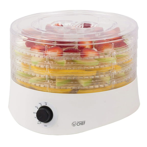 Commercial Cool 280-Watt 5-Tray Food Dehydrator, CCD100W6PT