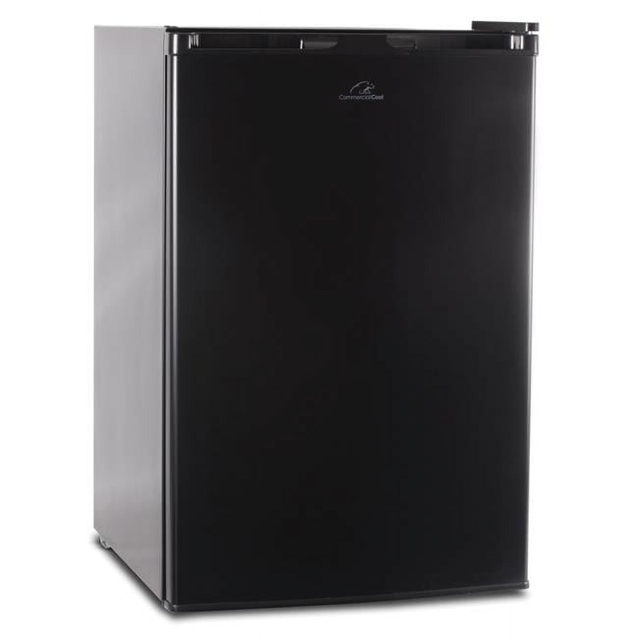 Black Compact Counter Depth Mini Fridge with Glass Shelves