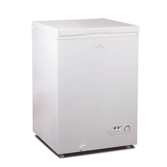 Commercial Cool 3.5 Cu. Ft. Chest Freezer, Removable Storage Basket, Mechanical Temperature Control, Manual Defrost, R600a Refrigerant, CCF35WA, White