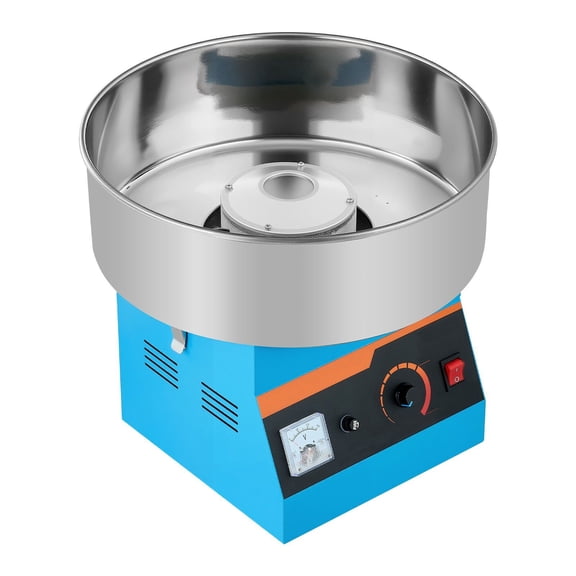 Commercial Cotton Candy Machine 1000W Electric Candy Floss Maker with 15 Inch Stainless Steel Bowl and Sugar Scoop for Home Kids Birthday Family Party Hard Candy Blue